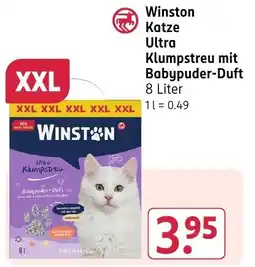 Rossmann DE Winston Ultra Klumpstreu mit Babypuder-Duft aanbieding