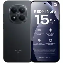 MediaMarkt XIAOMI Redmi Note 15 Pro 5G 12GB/512GB BLK - 512 GB Zwart aanbieding