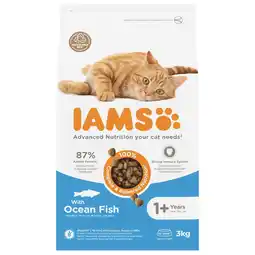 Pets Place Iams Cat Adult - Kattenbrokken - Zeevis 3 kg aanbieding