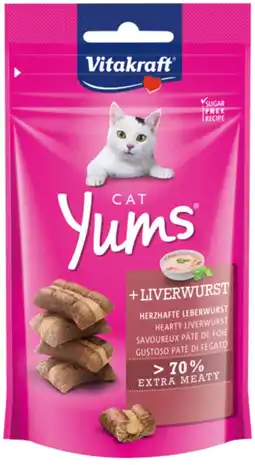 Pets Place Vitakraft Cat Yums Leverworst - Verwensnacks - 40 g Leverworst aanbieding