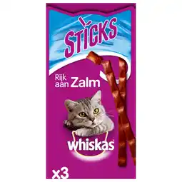 Pets Place Whiskas Sticks - Kauwsnacks - 18 g Zalm aanbieding