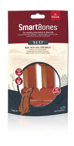 Pets Place SmartBones Beef - Kauwsnacks - Medium 2 stuks aanbieding