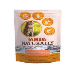 Pets Place Iams Naturally Cat Adult - Kattenbrokken - Zalm&Rijst 700 g aanbieding