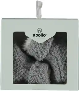 Wehkamp Apollo gebreide baby slofjes 0-3 mnd grijs aanbieding