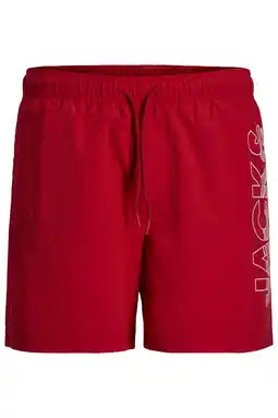 Wehkamp JACK & JONES PANTS STUDIO zwemshort JPSTMAUI WAVE met logo rood aanbieding