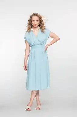 Wehkamp Geisha zomerjurk light blue denim aanbieding