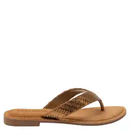 Wehkamp Lazamani Jule teenslippers met gevlochten koper aanbieding