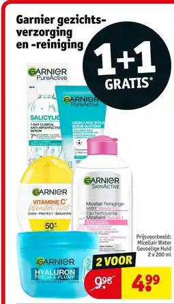 Kruidvat Garnier gezichtsverzorging en -reiniging aanbieding