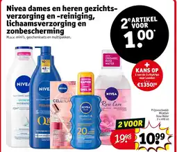 Kruidvat Nivea dames en heren gezichtsverzorging en -reiniging, lichaamsverzorging en zonbescherming aanbieding