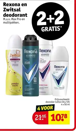 Kruidvat Rexona en Zwitsal deodorant aanbieding