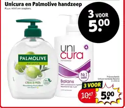 Kruidvat Unicura en Palmolive handzeep aanbieding