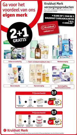 Kruidvat Kruidvat Merk verzorgingsproducten aanbieding
