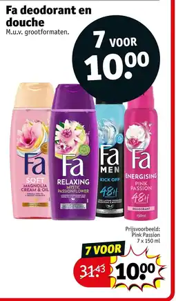 Kruidvat Fa deodorant en douche aanbieding