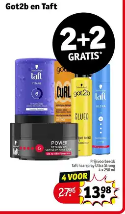 Kruidvat Got2b en Taft aanbieding