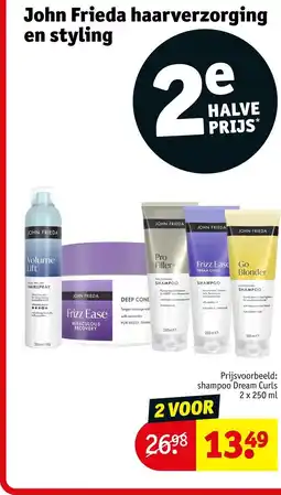 Kruidvat John Frieda haarverzorging en styling aanbieding