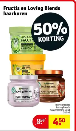 Kruidvat Fructis en Loving Blends haarkuren aanbieding