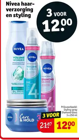 Kruidvat Nivea haarverzorging en styling aanbieding