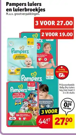 Kruidvat Pampers luiers en luierbroekjes aanbieding