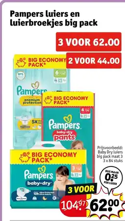 Kruidvat Pampers luiers en luierbroekjes big pack aanbieding