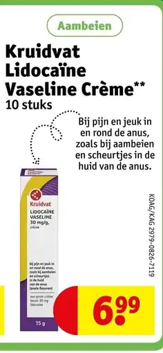 Kruidvat Kruidvat Lidocaïne Vaseline Crème aanbieding