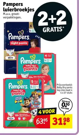 Kruidvat Pampers luierbroekjes aanbieding