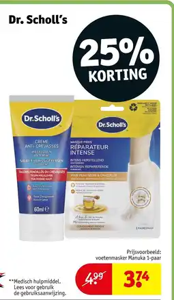 Kruidvat Dr. Scholl's voetenmasker Manuka aanbieding