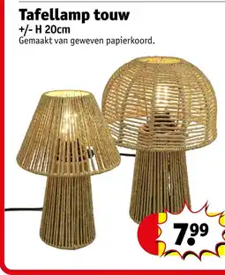 Kruidvat Tafellamp touw aanbieding
