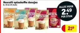 Kruidvat Nescafé oploskoffie doosjes aanbieding