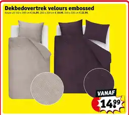 Kruidvat Dekbedovertrek velours embossed aanbieding