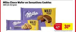Kruidvat Milka Choco Wafer en Sensations Cookies aanbieding