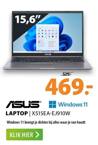 Expert Asus Laptop X515EA-EJ910W aanbieding