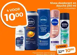 Trekpleister Nivea deodorant en douche aanbieding