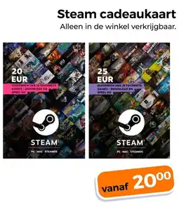 Trekpleister Steam cadeaukaart aanbieding