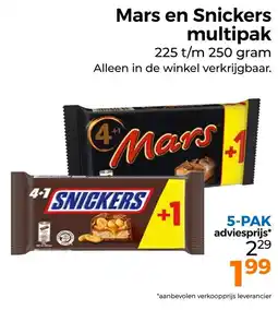 Trekpleister Mars en Snickers multipak aanbieding