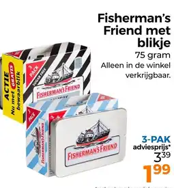 Trekpleister Fisherman's Friend met blikje aanbieding
