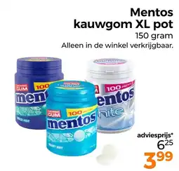 Trekpleister Mentos kauwgom XL pot aanbieding