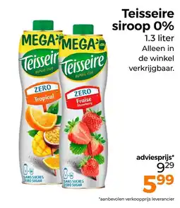 Trekpleister Teisseire siroop 0% aanbieding