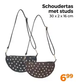 Trekpleister Schoudertas met studs aanbieding