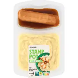 Jumbo Jumbo Stamppot Zuurkool met Rookworst in Jus 500 g aanbieding