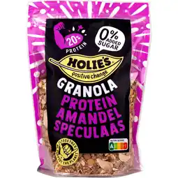 Jumbo Holie's Granola Protein Amandel Speculaas 350 g aanbieding