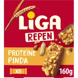 Jumbo LiGA Proteïne Reep Pinda (5 x 32g) 160g aanbieding