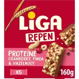 Jumbo LIGA Proteinereep Cranberry Noot Hazelnoot 160g aanbieding