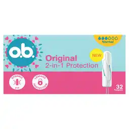 Jumbo O.B. Original 2-in-1 Bescherming Tampons 32 Stuks aanbieding