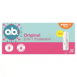 Jumbo o.b. Original 2-in-1 Protection Tampons 32 Stuks aanbieding