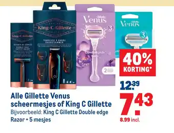 Makro Alle Gillette Venus scheermesjes of King C Gillette aanbieding