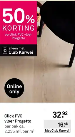 Karwei Click PVC vloer Progetto aanbieding