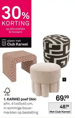 Karwei KARWEI poef Okki aanbieding