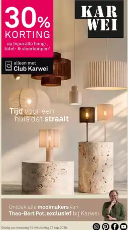 Karwei Karwei hang-, tafel- & vloerlampen aanbieding