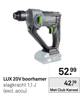 Karwei LUX 20V boorhamer aanbieding