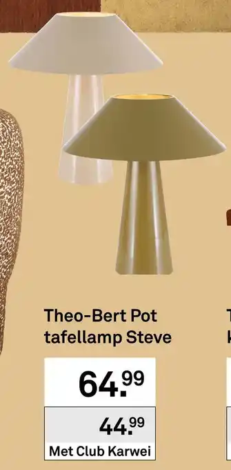 Karwei Theo-Bert Pot tafellamp Steve aanbieding
